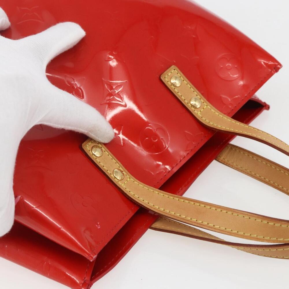 LOUIS VUITTON Monogram Vernis Reade PM Hand Bag Red Rouge M91088 LV Auth 158118 - Picture 6 of 16